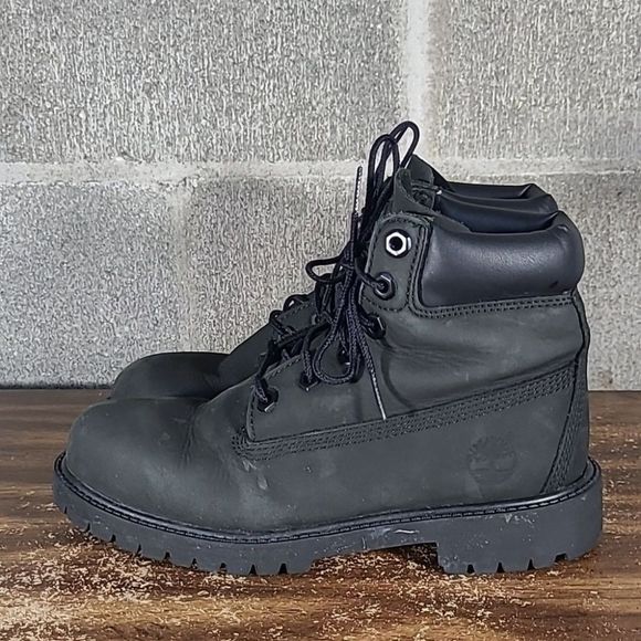 TIMBERLANDS Juniors Size 4 Black Waterproof Boots - Picture 1 of 12